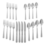 CANVAS Bevelled Octagonal Flatware Set, Serves 4, 20-pc, with Mirror Finish