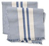 CANVAS Blue Ribbed Rectangular Cotton Table Runner, 84-in x 15-in