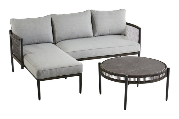 CANVAS Brooks Outdoor Patio Sectional Set, 3-pc, Water/Stain/Fade-Resistant Cushions S6