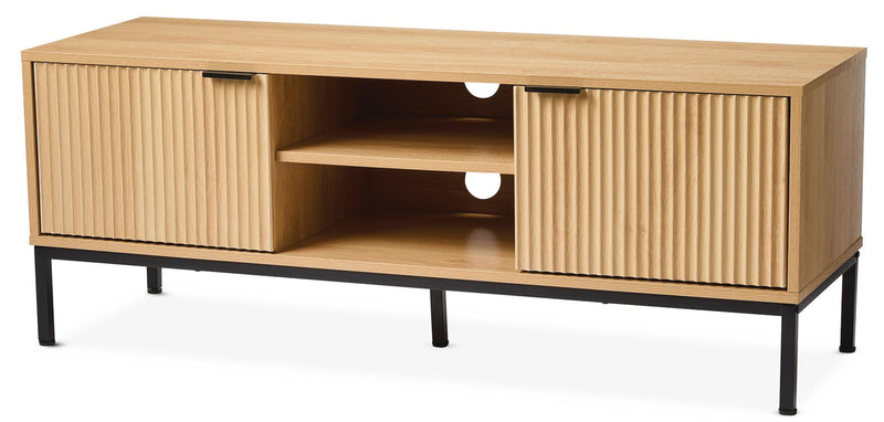 Canvas Byward Scallop TV Stand, Oak J1