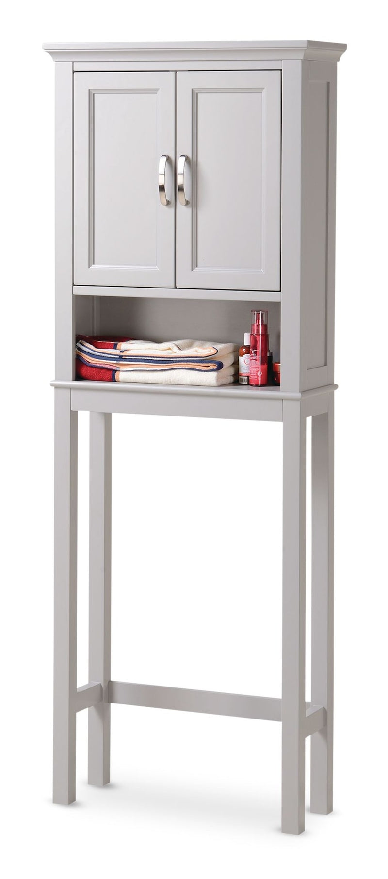 CANVAS Elena 2-Door Over-The-Toilet Spacesaver Bathroom Storage Cabinet, Grey Z7