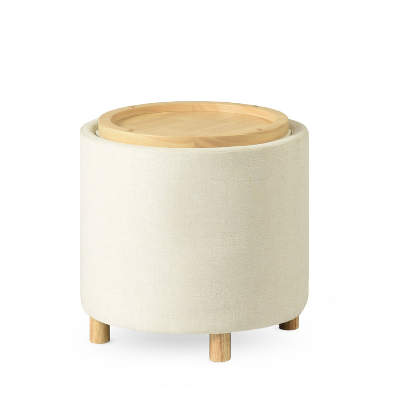 Canvas Fergus Ottoman, Grey V0