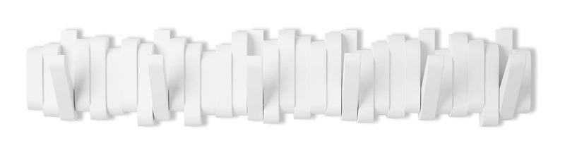 CANVAS Flemington Steel 6-Hook Flip Down Rail, White, 24-in T8