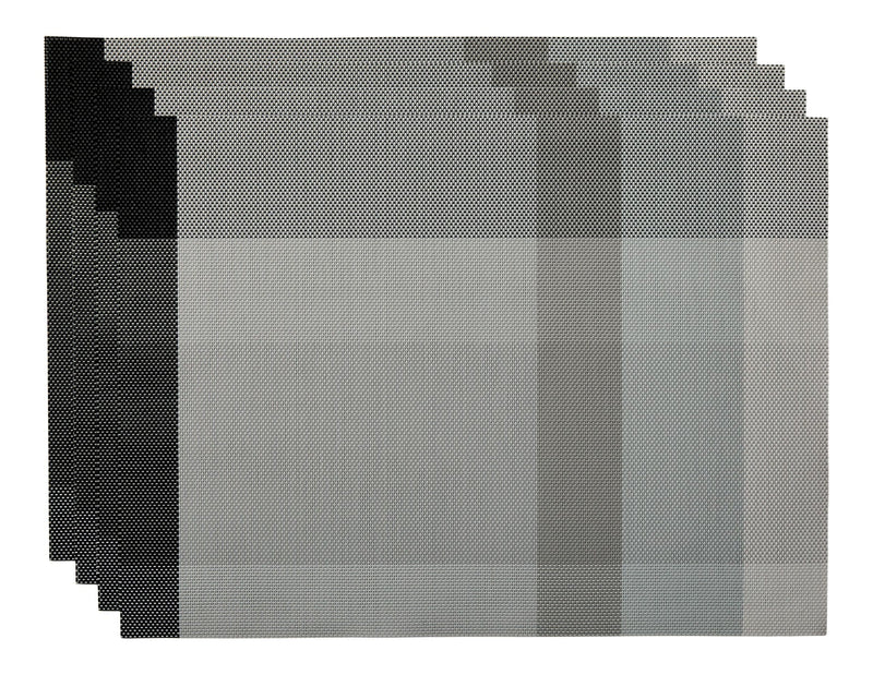 CANVAS Grey Check Textilene Placemat, 13-in x 18-in, 4-pk S9
