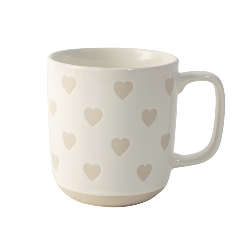 CANVAS Heart Stoneware Mug, 13-oz B1