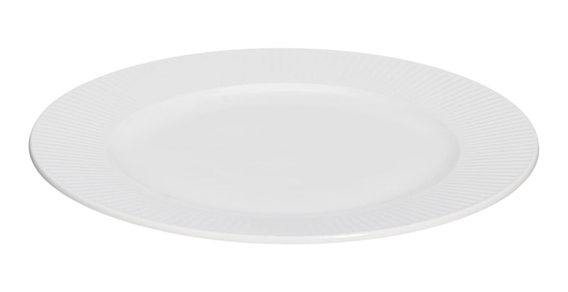 CANVAS Highbury Ribbed New Bone Dinner Plate, 1-pc, White K5