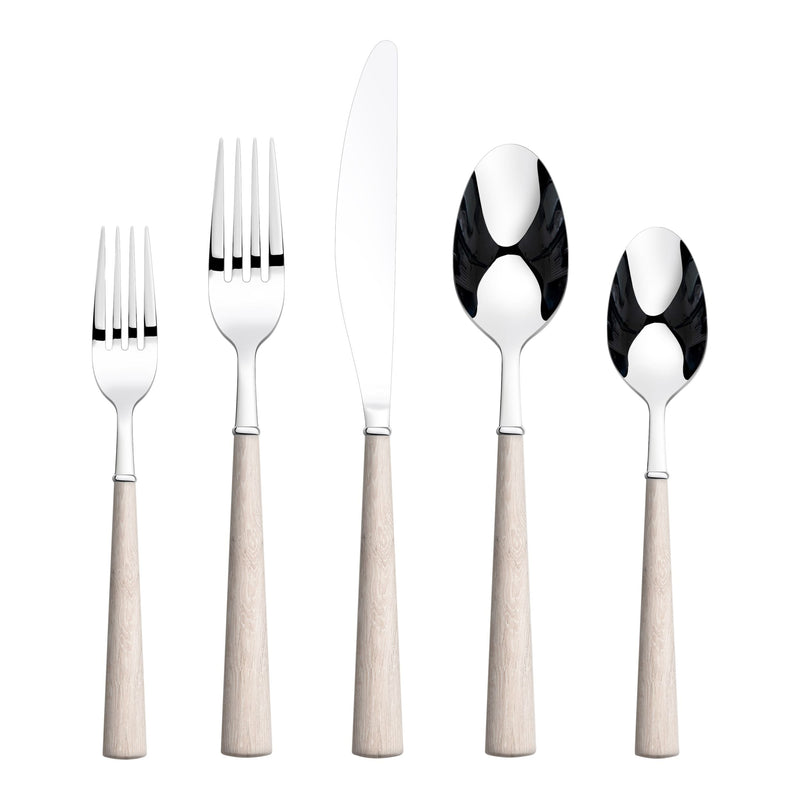 CANVAS Kariya Faux Bone Handle Flatware Set, Stainless Steel, Serves 4, 20-pc A2