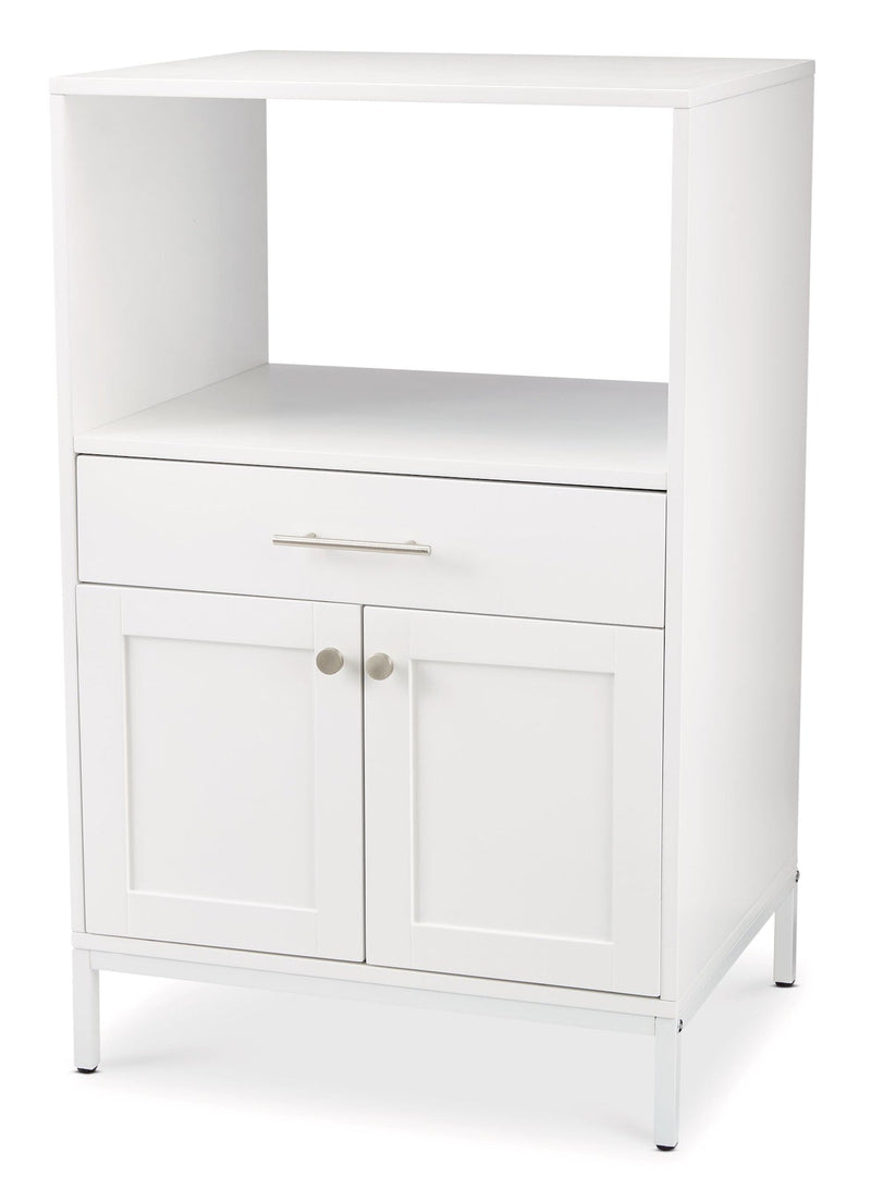 CANVAS Lawson Console Microwave Stand, White W2