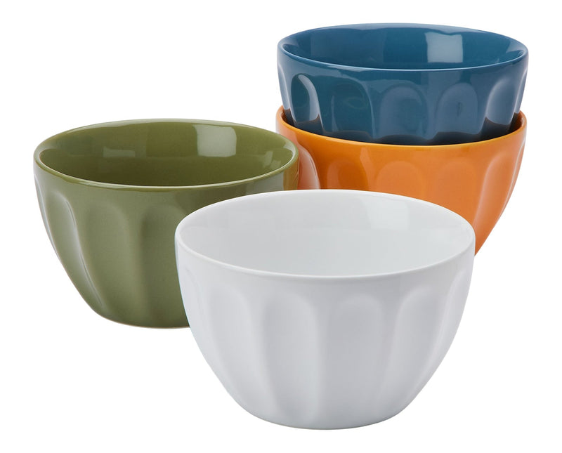 CANVAS Lyndale Multi Pastel Stoneware Latte Bowl Set, Assorted Colours, 4-pk U0