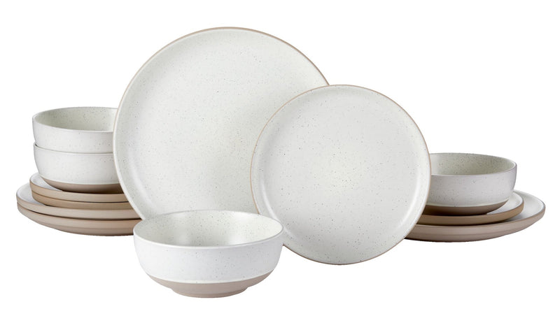 CANVAS Maywood Speckled Two-Toned Dinnerware Set, Serves 4, 12-pc W0