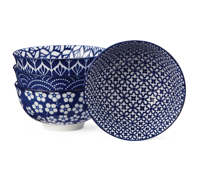 CANVAS Patterned Porcelain Soup Bowl Set, 4-pk T4