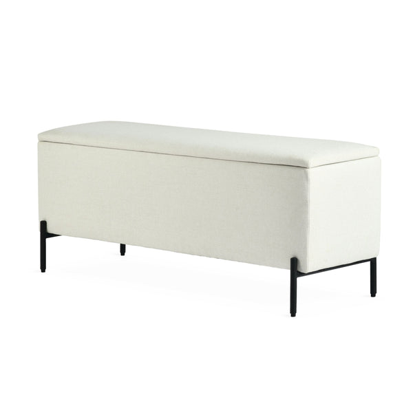Canvas Picton Storage Bench, White J5