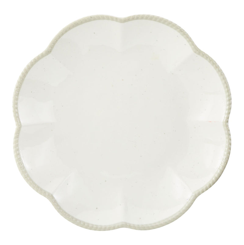 CANVAS Scalloped Dinner Plate, BPA-free, Plastic, Ivory Colour I6