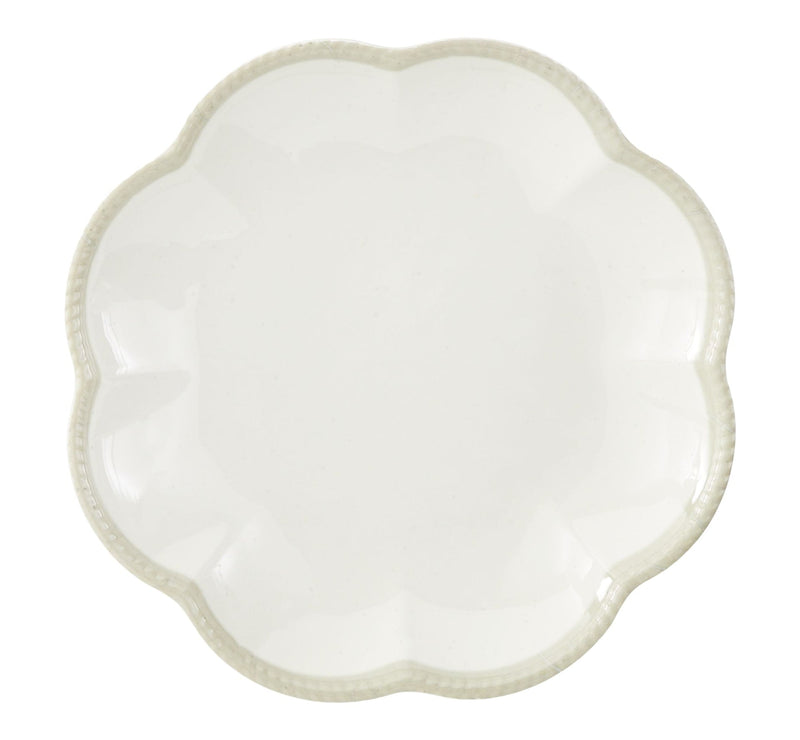 CANVAS Scalloped Side Plate, BPA-free, Plastic, Ivory Colour A8
