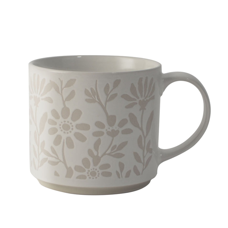 CANVAS Stackable Floral Stoneware Mug, 16-oz B7