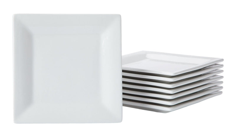 CANVAS Stoneware Appetizer Plates, Square, 8-pk Y2