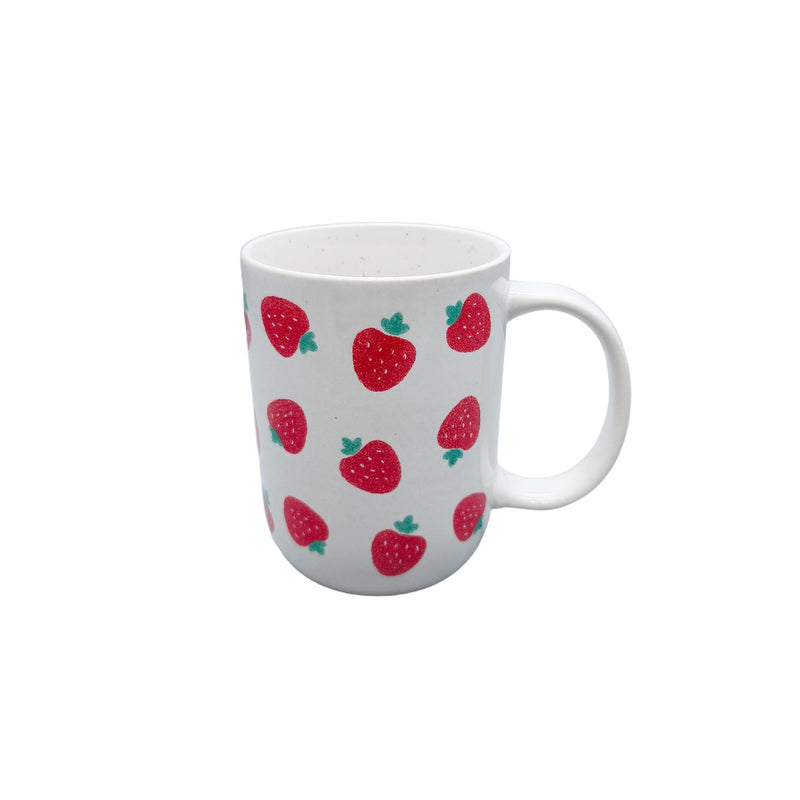 CANVAS Strawberry Stoneware Mug, 18-oz, White R9