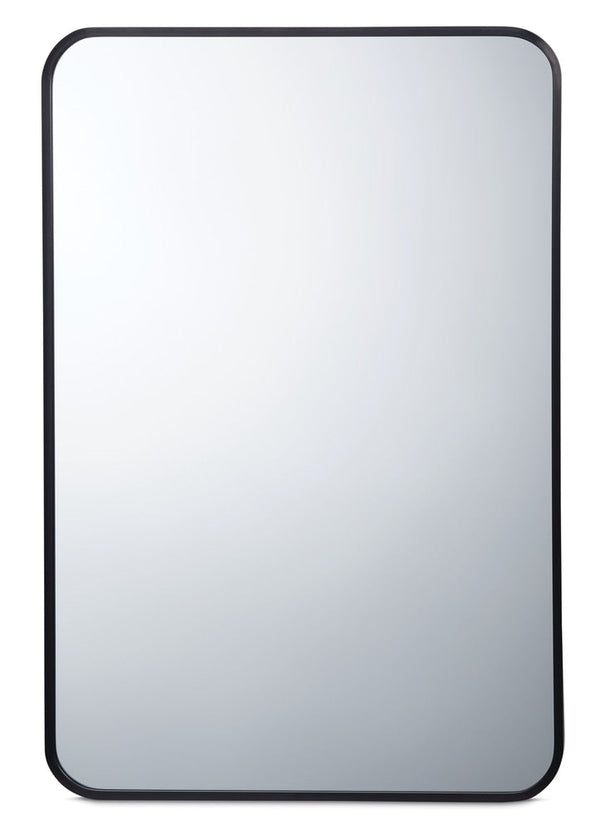 CANVAS Truro Metal Rectangular Wall Mirror, Black, 20 x 30-in J2