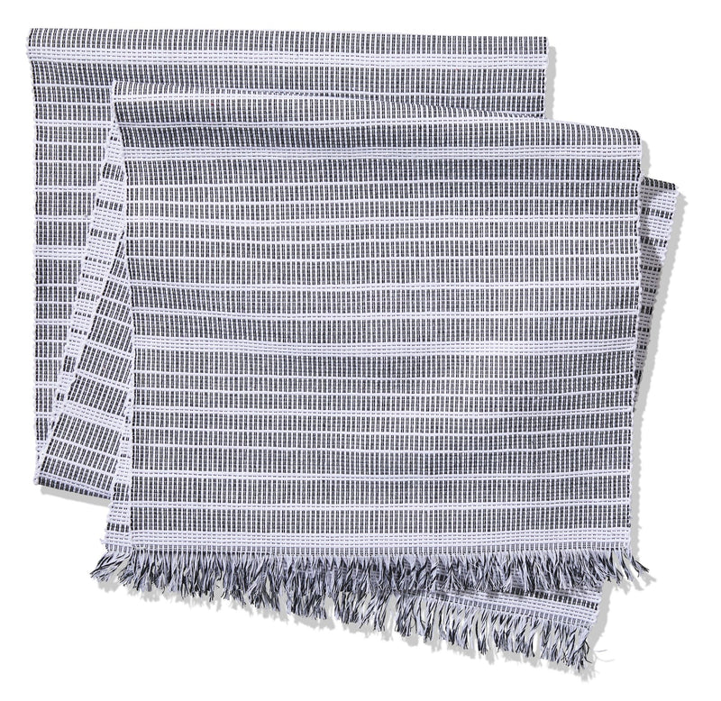 CANVAS Two-Tone Ribbed Rectangular Cotton Table Runner, 84-in x 15-in I0
