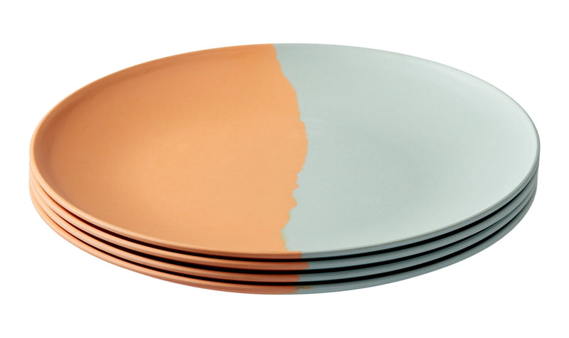 CANVAS Two-Toned Side Plate Set, Round, Bamboo, 4-pk S8