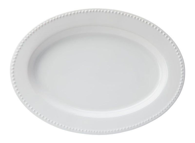 CANVAS Whitworth Oval Stoneware Platter, 11.3-in, White X4