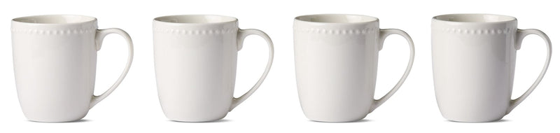 CANVAS Whitworth Porcelain Mug Set, White, 4-pk Q4