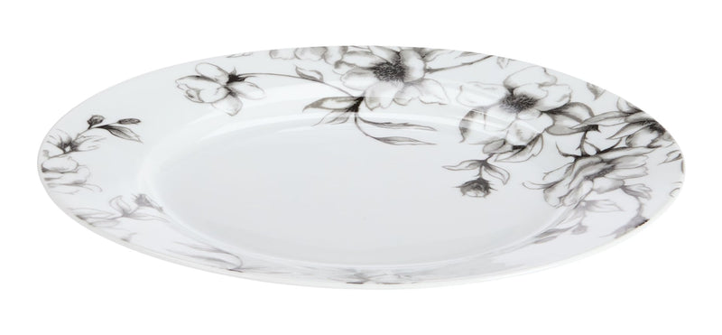 CANVAS Wild Rose Dinner Plate, 1-pc, White, Dishwasher & Microwave-Safe Q7
