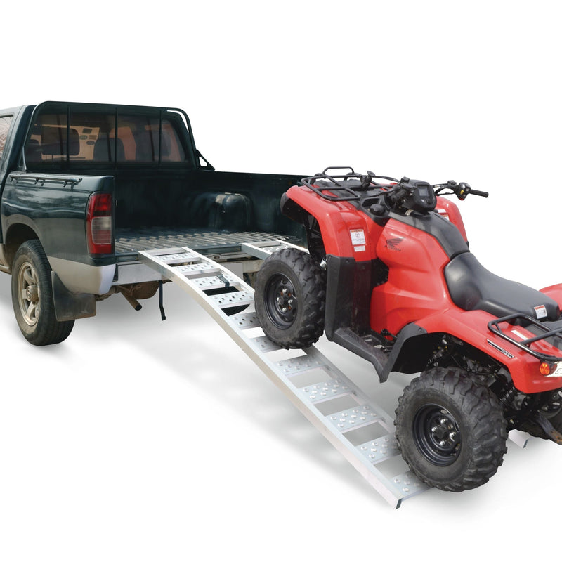 CargoMaster Aluminum Arched Loading Ramps Pair with Adjustable Straps, 90 x 12-in, 2-pc Y9