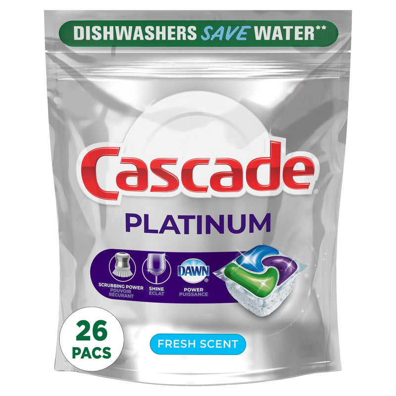 Cascade Platinum Action Pacs Dishwasher Detergent, Fresh Scent, 26-ct N5
