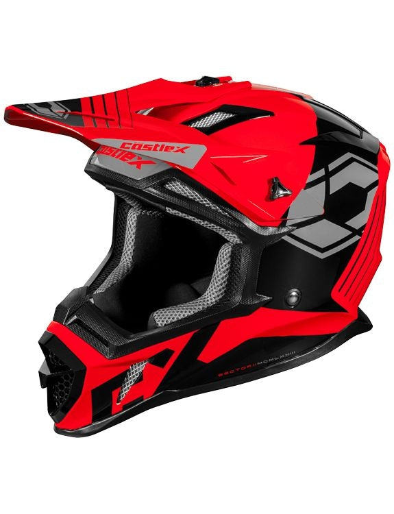 Castle X CX200 Sector MX Helmet, Red Y4