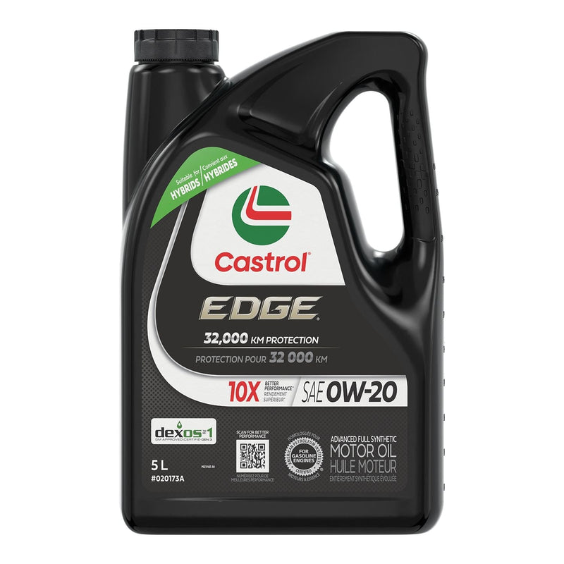 Castrol EDGE 0W20 Advanced Synthetic Engine/Motor Oil, 5-L U3