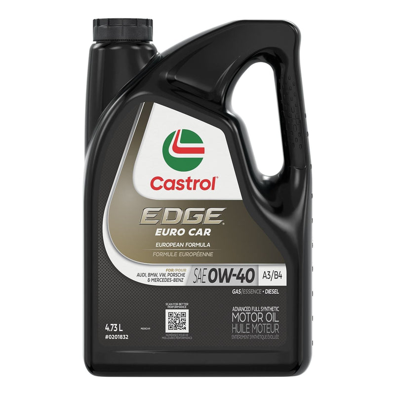 Castrol EDGE Euro 0W40 A3/B4 Advanced Synthetic Engine/Motor Oil, 5-L Q0