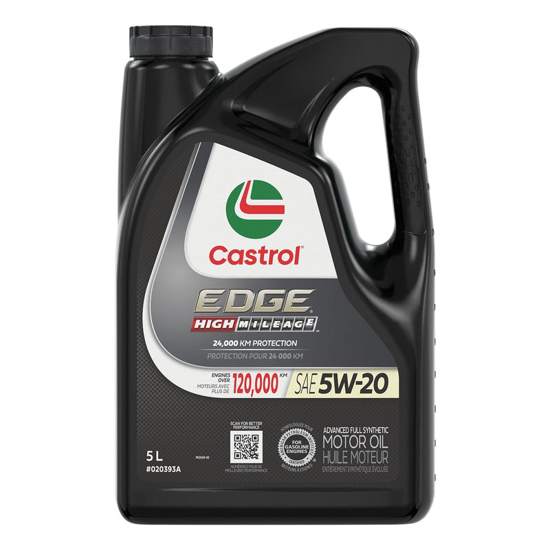 Castrol EDGE High Mileage 5W20 Synthetic Engine/Motor Oil, 5-L B3