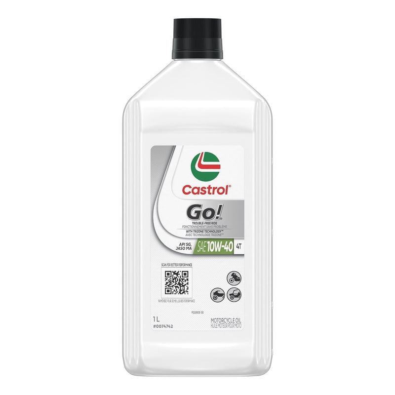 Castrol Go! 4-Stroke 4T Motorcycle Oil 10W40, 946-mL R8
