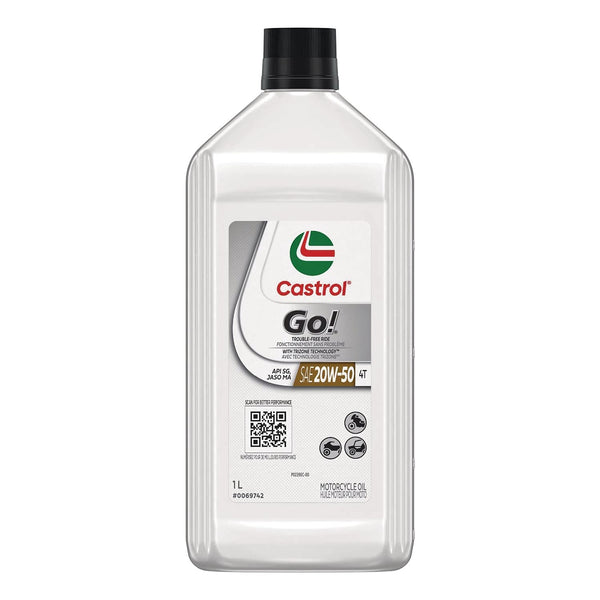 Castrol Go! 4-Stroke 4T Motorcycle Oil 20W50, 946-mL S7