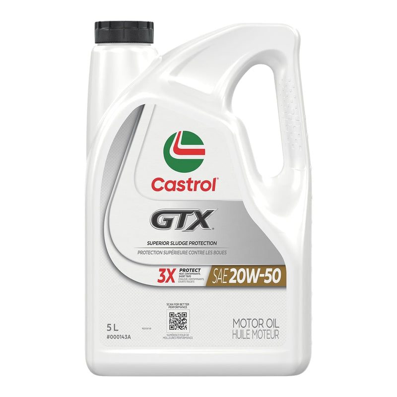 Castrol GTX 20W50 Conventional Engine/Motor Oil, 5-L C2