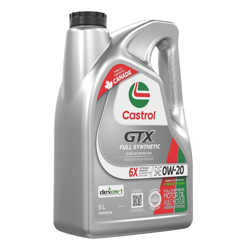 Castrol GTX Full Synthetic 0W20 Engine/Motor Oil, 5-L Jug V9