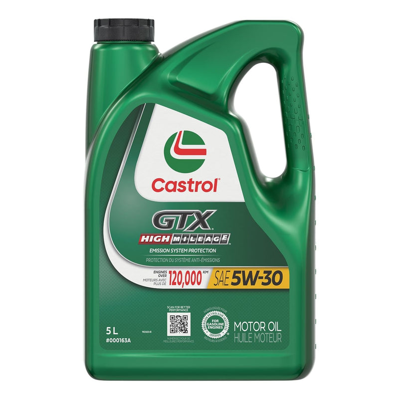 Castrol GTX High Mileage 10W30 Conventional Engine/Motor Oil, 5-L O1