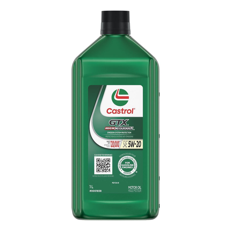 Castrol GTX High Mileage 5W20 Conventional Engine/Motor Oil, 1-L A5