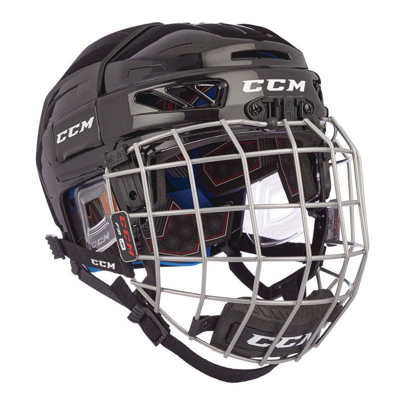 CCM FitLite 3DS Hockey Helmet & Cage Combo, Junior, Black Z6