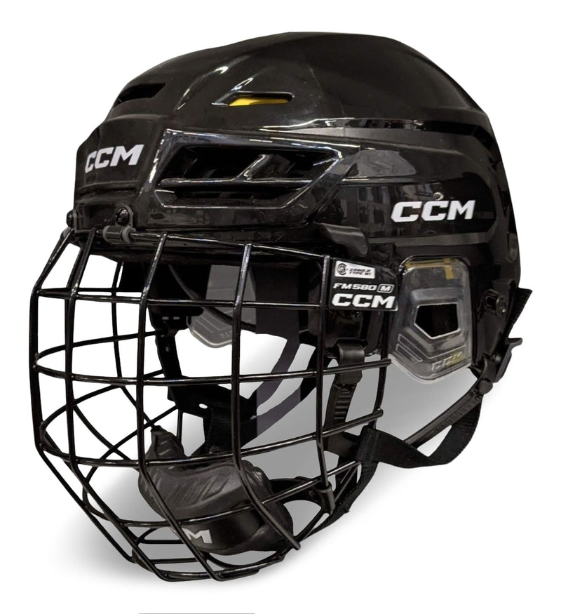 CCM Tacks 120 Hockey Helmet & Cage Combo, Junior/Senior, Black, Various Sizes O0