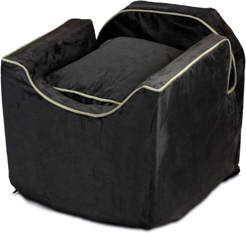 Dog Car Seat: Lookout I Dog Booster Car Seat for Dogs Small 5-15 lbs, Size: Small, Fabric: Black Diamond, Pet Car Seat to Alleviate Car Sickness for Dogs, Removable Machine Washable Cover Y9