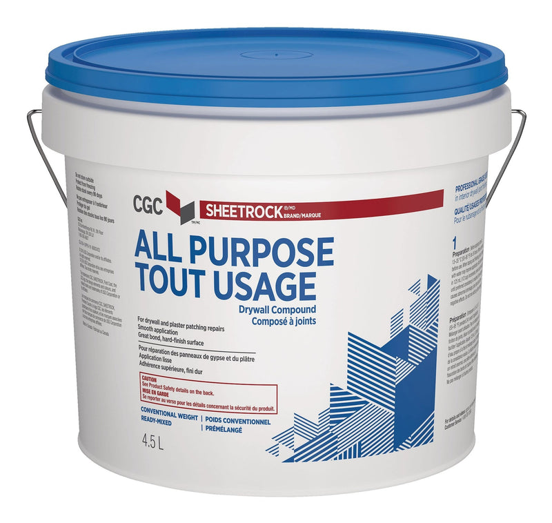 CGC Sheetrock All-Purpose Ready-Mixed Drywall Compound, 4.5-L Pail M6
