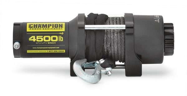 Champion Power Equipment 14051 Synthetic Rope Winch Kit, 4,500-lb J1