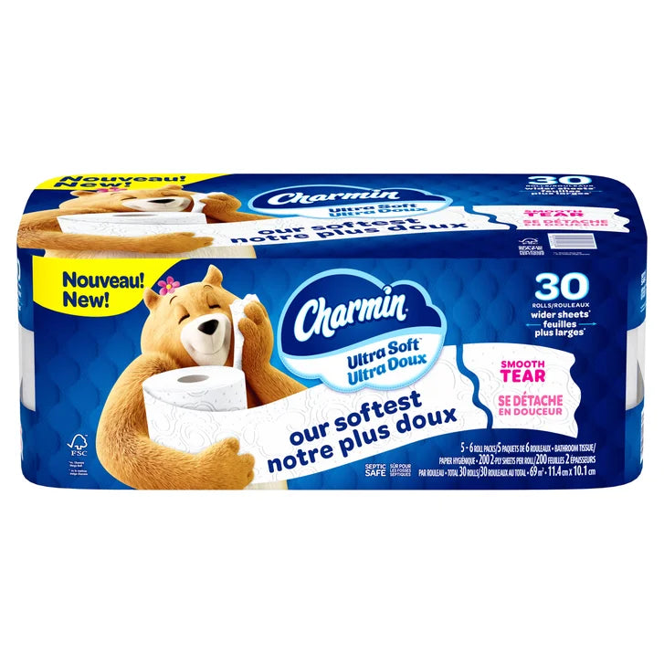 Charmin Ultra Soft Toilet Paper Jumbo Rolls, 30 x 200 Sheets T5