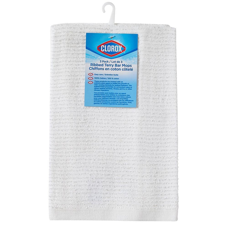 Clorox Ribbed Terry Bar Mop Kitchen Set, 16-in x19-in, 3-pk L4