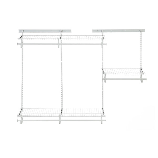 ClosetMaid Wire Shelf Track Closet Organizer Kit, White, 4 x 6-ft C2