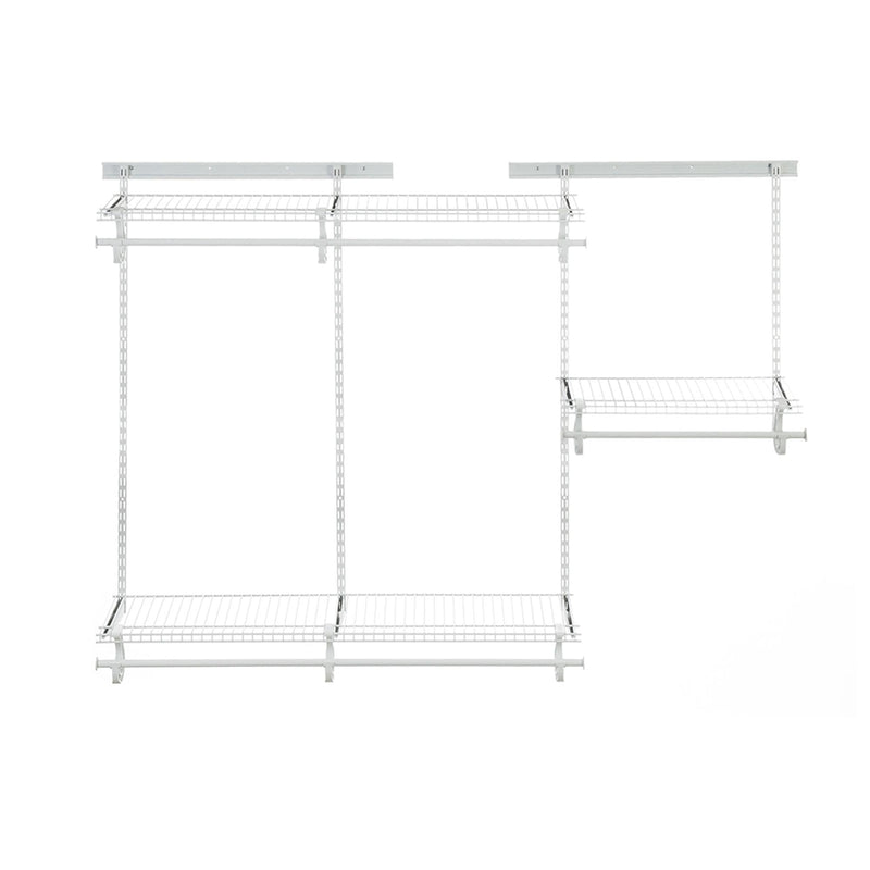 ClosetMaid Wire Shelf Track Closet Organizer Kit, White, 4 x 6-ft C2