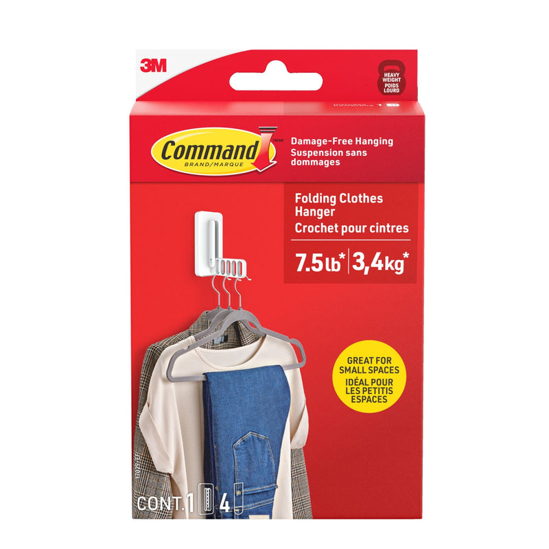 Command 7.5-lb Large White Damage Free Folding Clothes Hanger G0