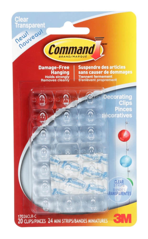 Command Clear Décor Clips and Strips, Damage Free Hanging E8